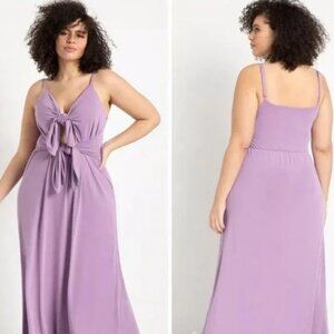 Eloquii purple maxi tie front sundress